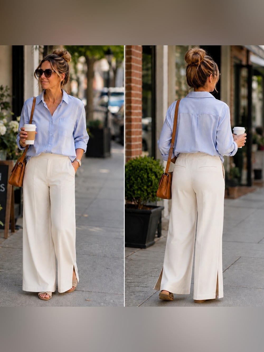 🆕 CALIA Effortless Crepe Wide Leg Pintuck Pant Ivory XS